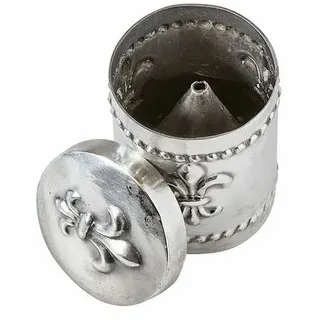 Loberon Kerzenanspitzer Fleur De LYS - zum Anspitzen von Stabkerzen - Nostalgische Ornamente - Hübsch Verziert - Kerzenzubehör - Kerzenaccessoires - Messing, antiksilber