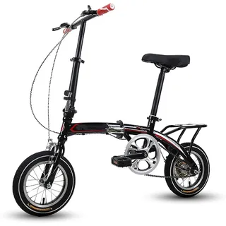 Kcolic 12 Zoll Klapprad, Kompaktes Citybike, Für Studenten Und Erwachsene, Leichtes Mini Klapprad Für Die Arbeit Fahrrad B,12inch