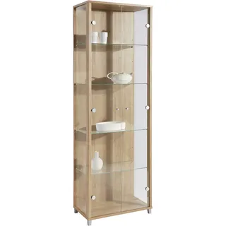 fif Möbel Standvitrine OPTIMA 32 x 57,5 x 172 cm Braun