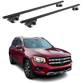 OMAC Dachträger für Mercedes GLB X247 2019-2026 Aluminium Schwarz | TÜV geprüft, bis 90 kg Traglast, T-Nut-Befestigung, für Standard-Dachreling geeignet, Querträger, Grundträger