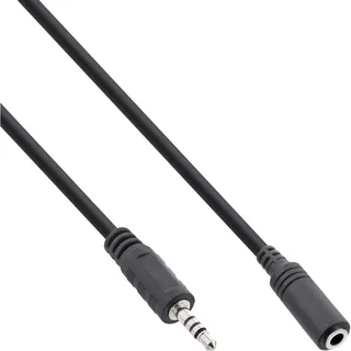 InLine Klinken Adapterkabel 4pol. 2,5mm Stecker / 4pol. 3,5mm Buchse 1m (99308D)