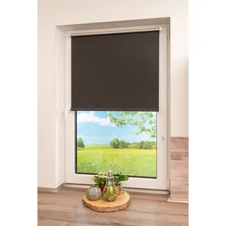 K-HOME Seitenzugrollo K-HOME "Thermo Klemmfix-Rollo" Gr. 21, schwarz, B:50cm H:200cm, Polyester, Rollos, Seitenzugrollo, 1 Stück