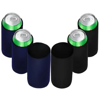 Bierflaschenkühler 6Pcs Bierdosen Kühler Dosen can Cooler Abdeckung 330ml Dosenkühler Neopren Bierdosenkühler Dosenhüllen Geeignet für alle Arten von Partys 3 Schwarz und 3 Marine