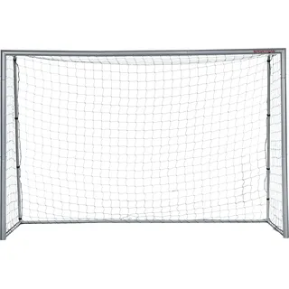 sportnow Fußballtor mit PE-Netzgewebe, Fußball-Tor für Kinder und Erwachsene, 300 x 120 x 200 cm, Stahl, PE, für Garten, Fußballtraining, Grau Aosom