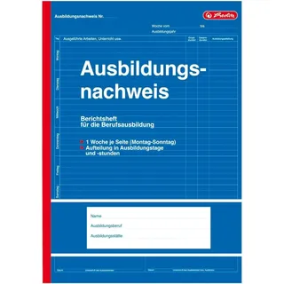 Herlitz Formularbuch Ausbildungsnachweis A4 Weiß