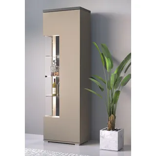 Home Affaire Vitrine Serio 55 x 35,5 x 180 cm Braun