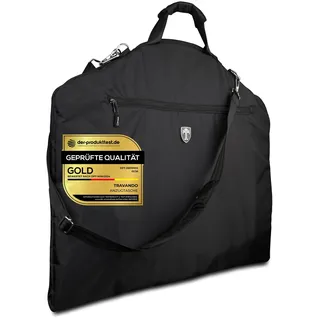 Travando Anzugtasche mit 15" Laptopfach und Schultergurt - Kleidersack Anzug Transporttasche Aufbewahrung Kleidertasche Business Reisen Flug Kleiderhülle Anzughülle Anzugsack Anzugkoffer