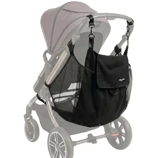 Dreamini Kinderwagen-Hängematte mit Sicherheitsnetz (2-5 Jahre, max 18kg) | Bequeme Buggy Board Alternative mit Sitz | Universal Kinderwagen Zubehör für Geschwister | Mehr Beinfreiheit beim Gehen
