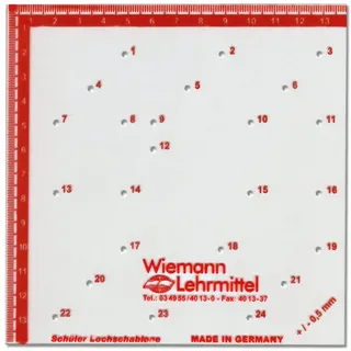 Schüler-Lochschablone - Geometrieschablone | Wiemann Lehrmittel