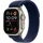 GPS + Cellular 49 mm Titangehäuse natur, Trail Loop Armband blau M/L