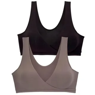 petite fleur by lascana Still-BH Damen taupe+schwarz Gr.44