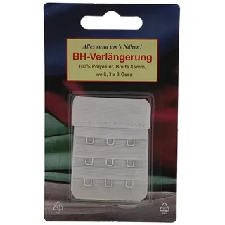 Zettl GmbH BH-Verlängerung 3-reihig, 45 mm weiß (Stück, 1 St), BH-Verlängerung, BH-Extender, BH-Verlängerungsstück, BH-Erweiterung, B weiß 45 mm