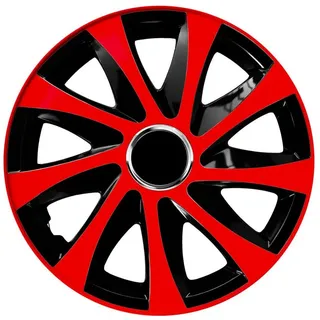 NRM Radzierblende Drift EXTRA schwarz/rot 14 Zoll 4er Set