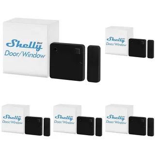 Shelly Blu Door/Window Schwarz | Bluetooth Smart Tür- und Fenstersensor mit LUX-Sensor | Sicherheit | Unmittelbare Reaktion | iOS Android App | Gateway Erforderlich | Szenen-Aktivierung