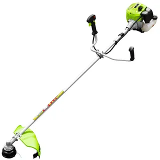 Zipper ZI-MOS145JAK Benzin-Motorsense, 1450 W, 51,7 cm3, grün, 9,5 kg, Faden+Messer, 2-Handgriff