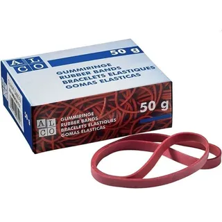 Alco Gummibänder 7521 Länge 200mm, rot 50g