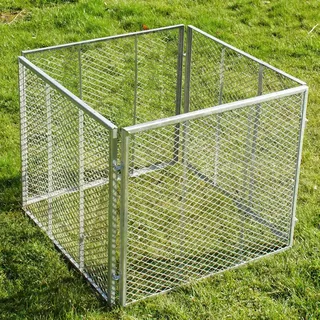 Holmwerk Komposter Metallkomposter 80x80 x70 cm Streckmetall Gartenkomposter