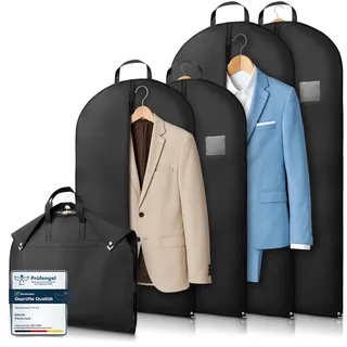 Bruce.® 4x Kleidersack Kurz - 2x 100x60 cm & 2x 120x60 cm – Atmungsaktive Kleiderhülle für Anzug, Jacke & Hemd – 120 GSM Materialstärke – Anzugtasche für Reisen & Aufbewahrung - Kleidersäcke herren