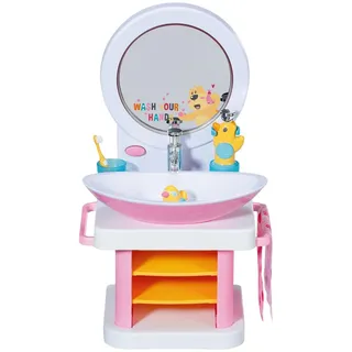 BABY born Waschbecken funktioniert ohne Batterien. Mit Zahnbürste und Seifenspender
