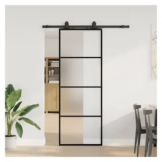 vidaXL Schiebetür rechts 76 x 218 cm schwarz