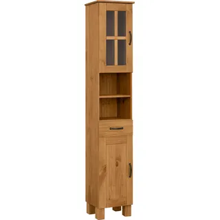 Home Affaire Hochschrank HOME AFFAIRE "Rodby", beige (natur gebeizt, gewachst), B:33cm H:180cm T:30cm, Massivholz, Schränke, Hochschrank, FSC-zertifiziertes Massivholz, Breite 33cm, Höhe 180cm
