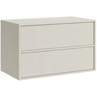 Badplaats Waschbeckenunterschrank Mali 2 Schubladen 80 x 54 x 46 cm Beige