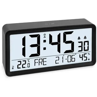 ADE Digitaler Funkwecker schwarz