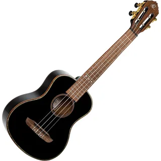 Ortega Guitars Tenor Ukulele Akustisch – Onyx Series – Inklusive Gigbag – Fichte, Mahagoni, Schwarz (RUOX-TE)