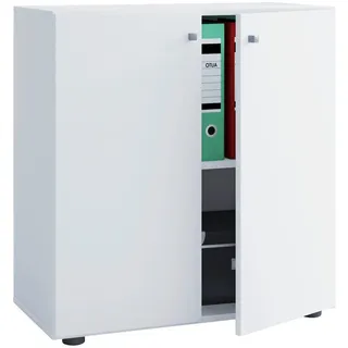 VCM Lona Aktenschrank 70 x 40 x 74 cm weiß