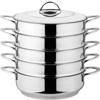 32cm 7 L Dampfkocher Dampfkochtopf Mantowarka mit Deckel aus Edelstahl Manty-Kocher Мантоварка - Мантышница