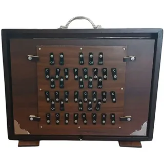 Shruti Box mit 3 Oktaven, 39 Tasten, C bis C, Messinggriff, große Größe, für Profis