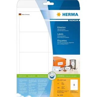 Universaletiketten 96,5x67,7 w HERMA 4359 C4/C5-Kuv