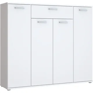 Forte Kombikommode 140 x 120 x 34 cm Weiß