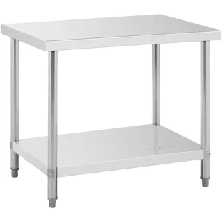 Royal Catering Edelstahl-Arbeitstisch ECO 100 x 70 cm - 95 kg Tragkraft
