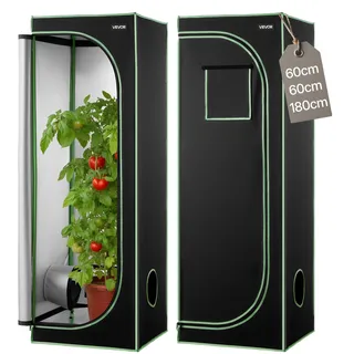 Vevor Growzelt 60 x 60 x 80 cm Grün/Schwarz