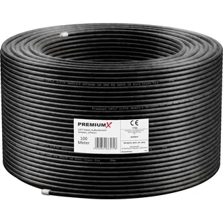 PremiumX Premium X CAT 7 Outdoor Netzwerkkabel 100m – 10 Gbit/s Erdkabel Datenkabel Ethernetkabel LAN Kabel für Außen S/FTP AWG23/1 Verlegekabel - reines