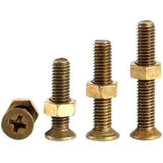 M2 M2.5 M3 M4 M5 M6 2 In1 Messing Senkkopf Kreuz Schraube Mutter Kombination(M2x5mm-30Sets)