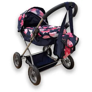 Bayer MEGA SET 9in1 Puppenwagen mit Puppe und Zubehör Kinder Kinderwagen