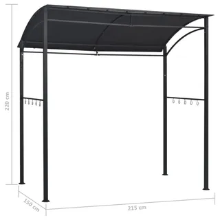 vidaXL BBQ-Pavillon 2,15 x 1,65 m Anthrazit