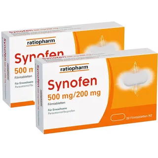 Synofen 500 mg/200 mg Filmtabletten Doppelpack 2x20 St
