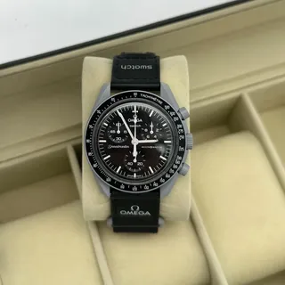 Swatch Omega Moonswatch Mission to the Moon - Schwarz