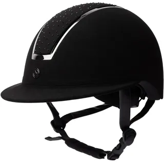Horze Damen Reithelm Solara, CE EN 1384:2023, größenverstellbarer Reiterhelm, schwarz, 58/60