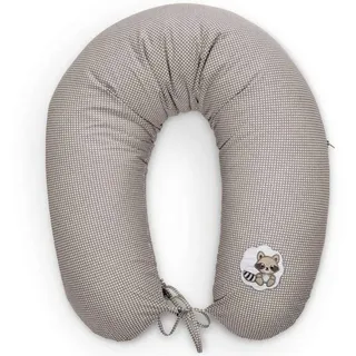 sei Design Stillkissen Mikroperlen 170 cm taupe-waschbär pünktchen
