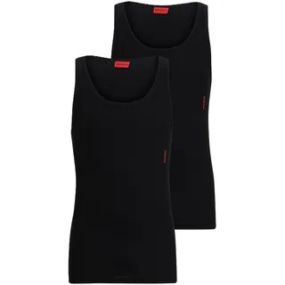 Hugo Herren Unterhemd, 2er Pack«, (Packung, 2 tlg.), mit Markenlabel in Kontrastfarbe HUGO Underwear Black L