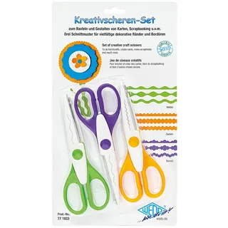 Wedo Kreativscheren-Set 16,0cm 3 Schnitte VE=3 Stück