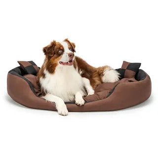 LIONTO Hundebett 4-in-1 L 110 x 80 cm schwarz/braun