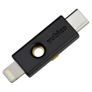 Yubico - YubiKey 5Ci - Beveiligingssleutel voor tweefactorauthenticatie voor Android/pc/iPhone, dubbele connectoren voor Lightning/USB-C - FIDO-gecertificeerd