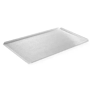 Hendi Backblech GN 1/1, silber, gelochtes Aluminium, 53 x 32,5 cm, Rand 1 cm hoch