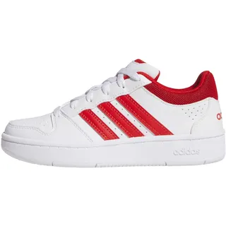 adidas Unisex Kinder Hoops Classic J Shoes, FTWR White/red/Orbit Grey, 38 EU