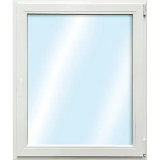 ARON Basic+ Kunststofffenster 1 Flügelig (Dreh-Kipp) 95x125 cm RAL 9016 verkehrsweiß DIN Rechts (Förderfähig)